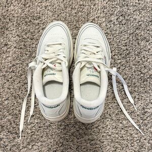 Reebok Classic White Platform Lace-Up Sneakers